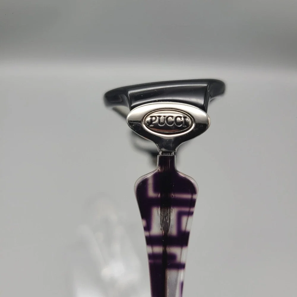 Emilio Pucci EP2610 Black Purple Pattern Eyeglasses Frames Italy 53-15-130